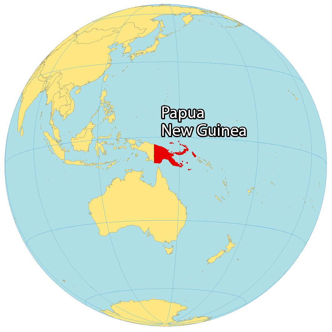 Papua New Guinea World Map 