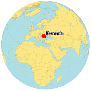 Romania World Map 300x300 