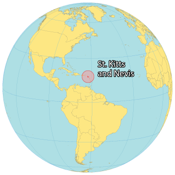 Saint Kitts and Nevis World Map