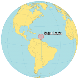 Saint Lucia World Map