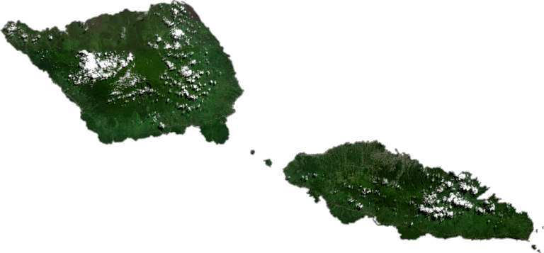 Samoa Satellite Map