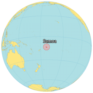 Samoa World Map