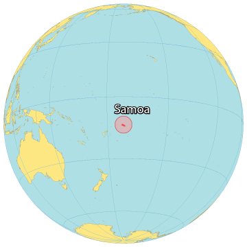 Samoa World Map