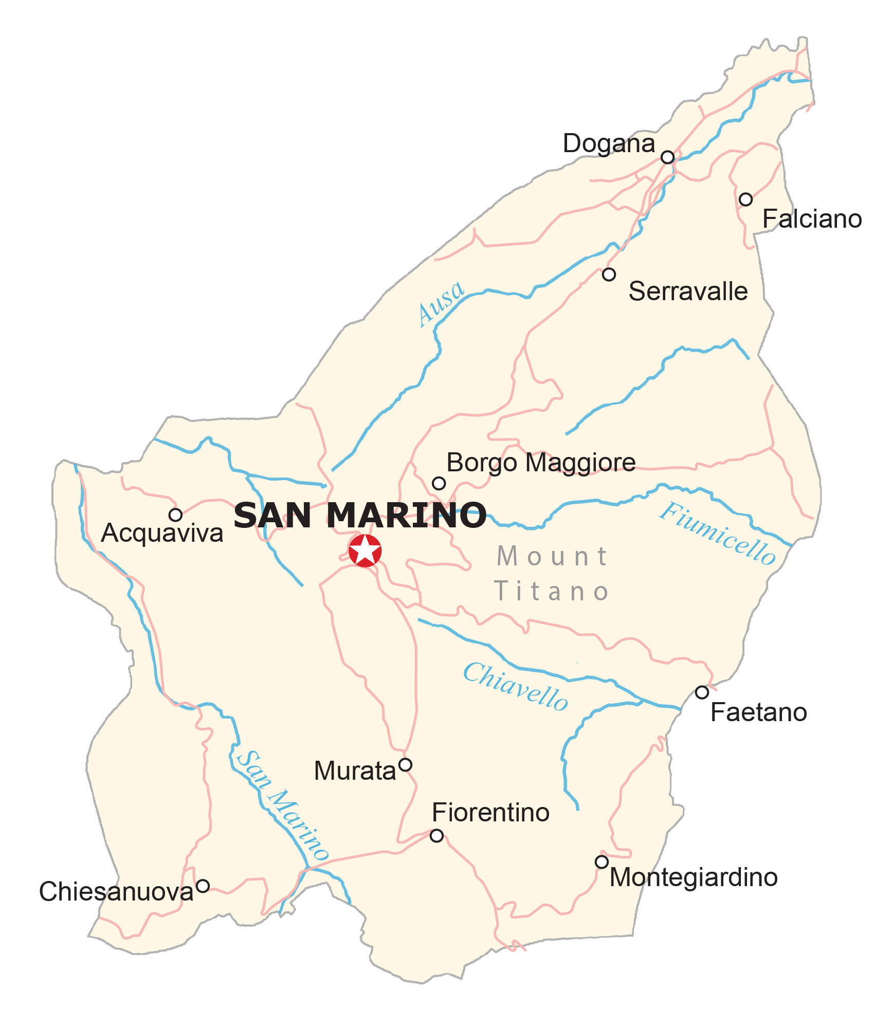 Map Of San Marino GIS Geography