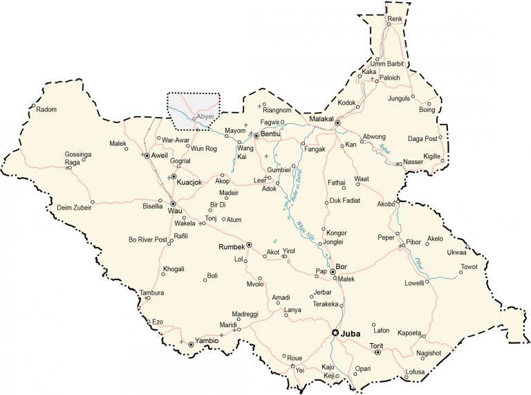 South Sudan Map