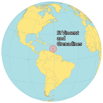 St Vincent and Grenadines World Map
