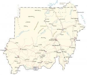Sudan Map – Cities and Roads