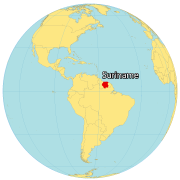 Suriname World Map