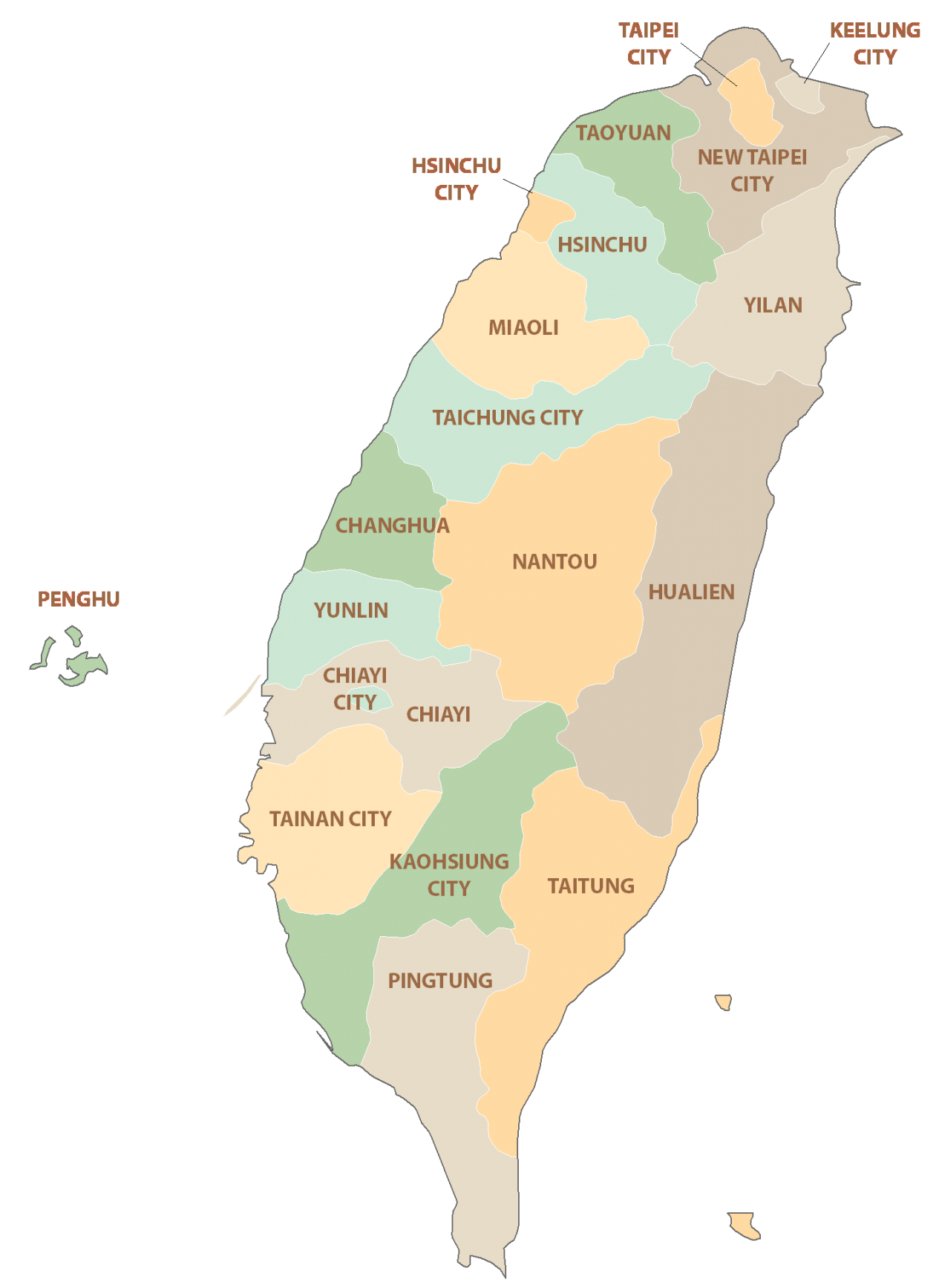 Taiwan Administration Map