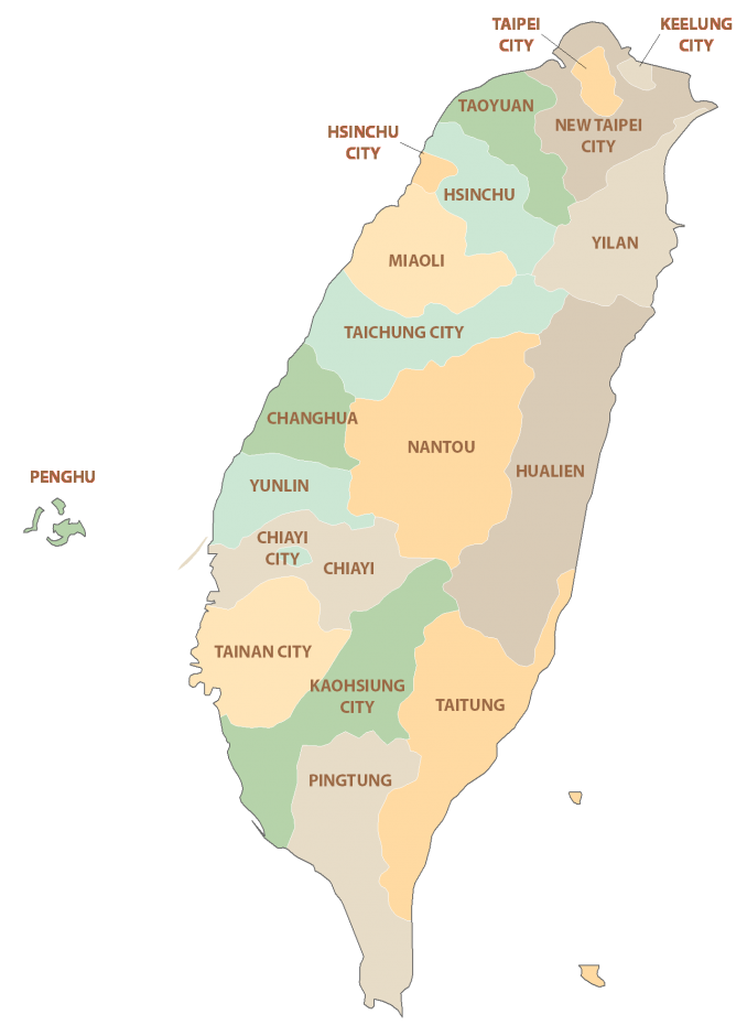 Taiwan Map GIS Geography   Taiwan Administration Map 678x930 