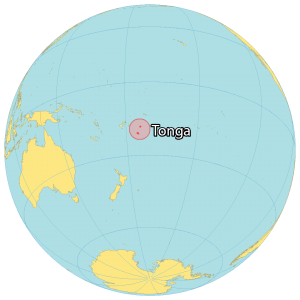 Map of Tonga - GIS Geography