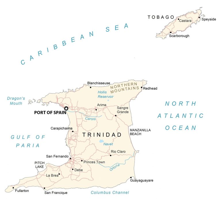 Trinidad and Tobago Map