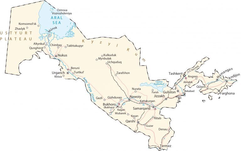 Uzbekistan Map