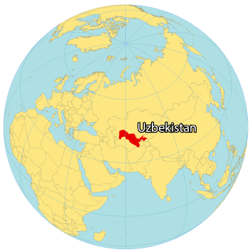 Uzbekistan World Map