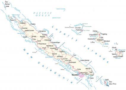 Map of New Caledonia - GIS Geography