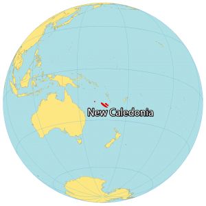 New Caledonia World Map