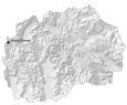 North Macedonia Physical Map