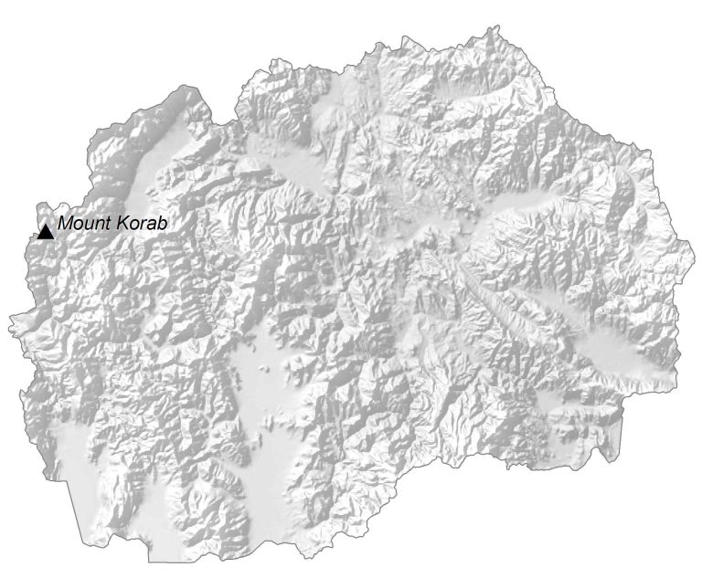 North Macedonia Elevation Map