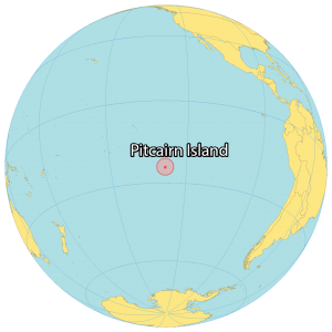 Pitcairn Island World Map