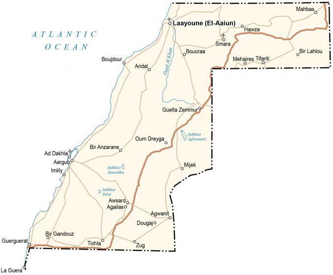 Western Sahara Map