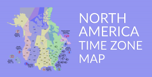 North America Timezone Map Feature