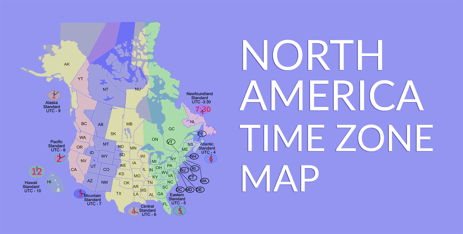 kerne fordel paperback North America Time Zone Map - GIS Geography