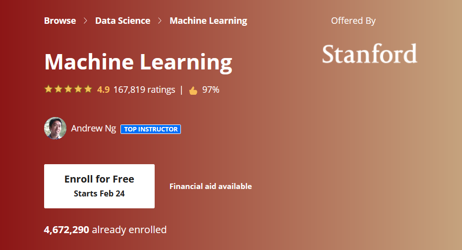 Machine Learning Stanford University