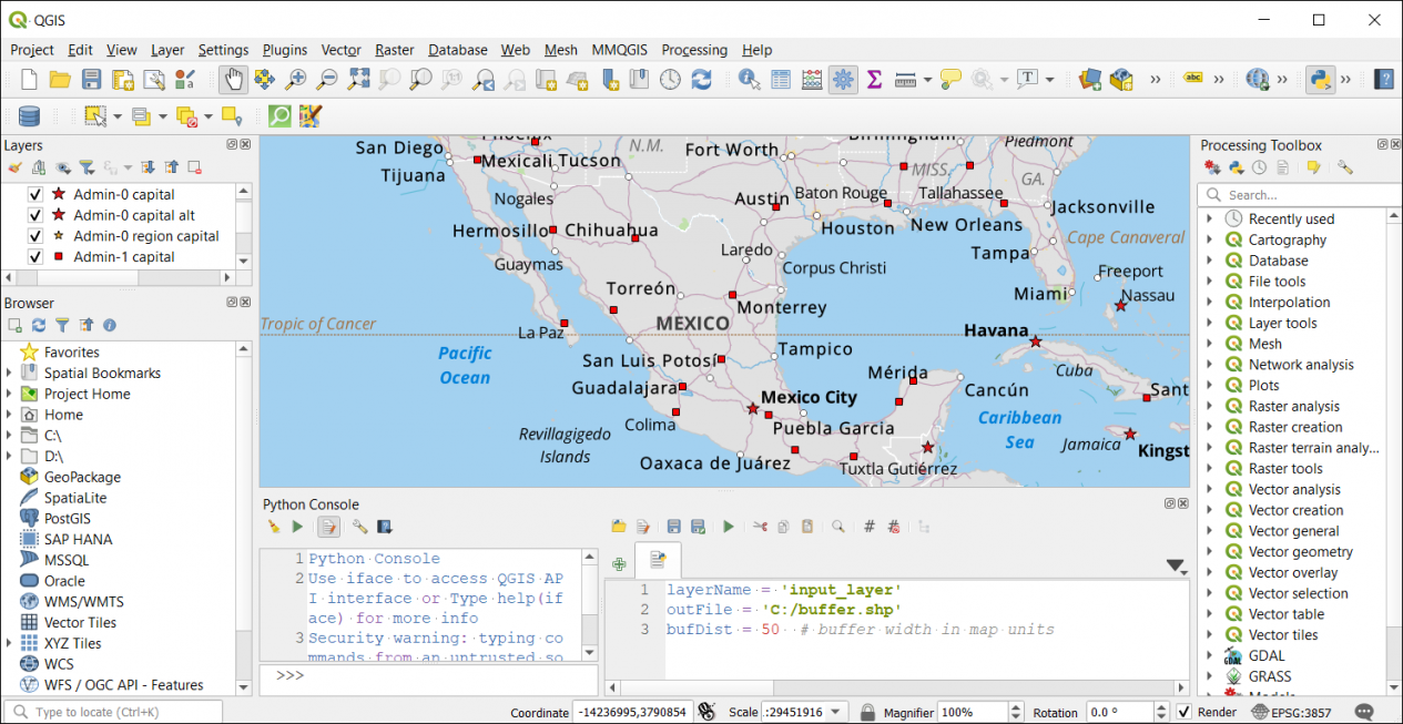 PyQGIS Console