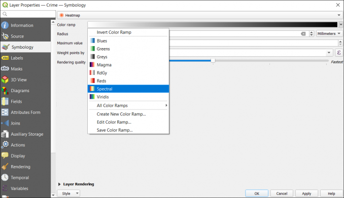 QGIS Symbology Heatmap-Color-Ramp