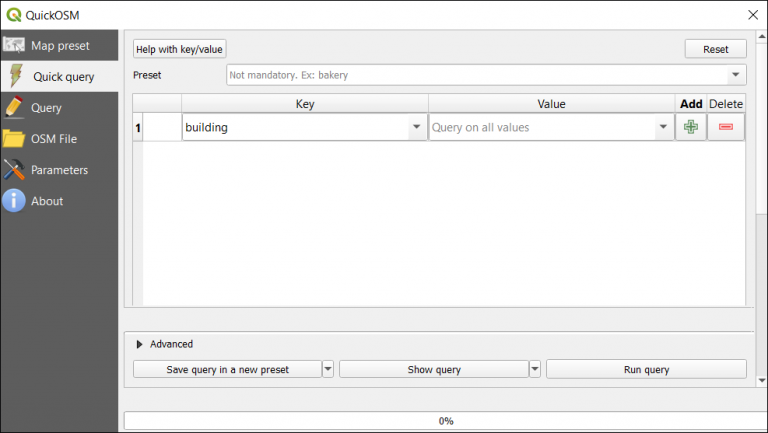 QuickOSM Query