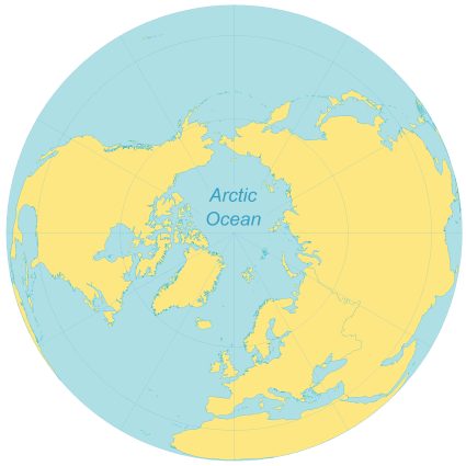 Arctic Ocean Map