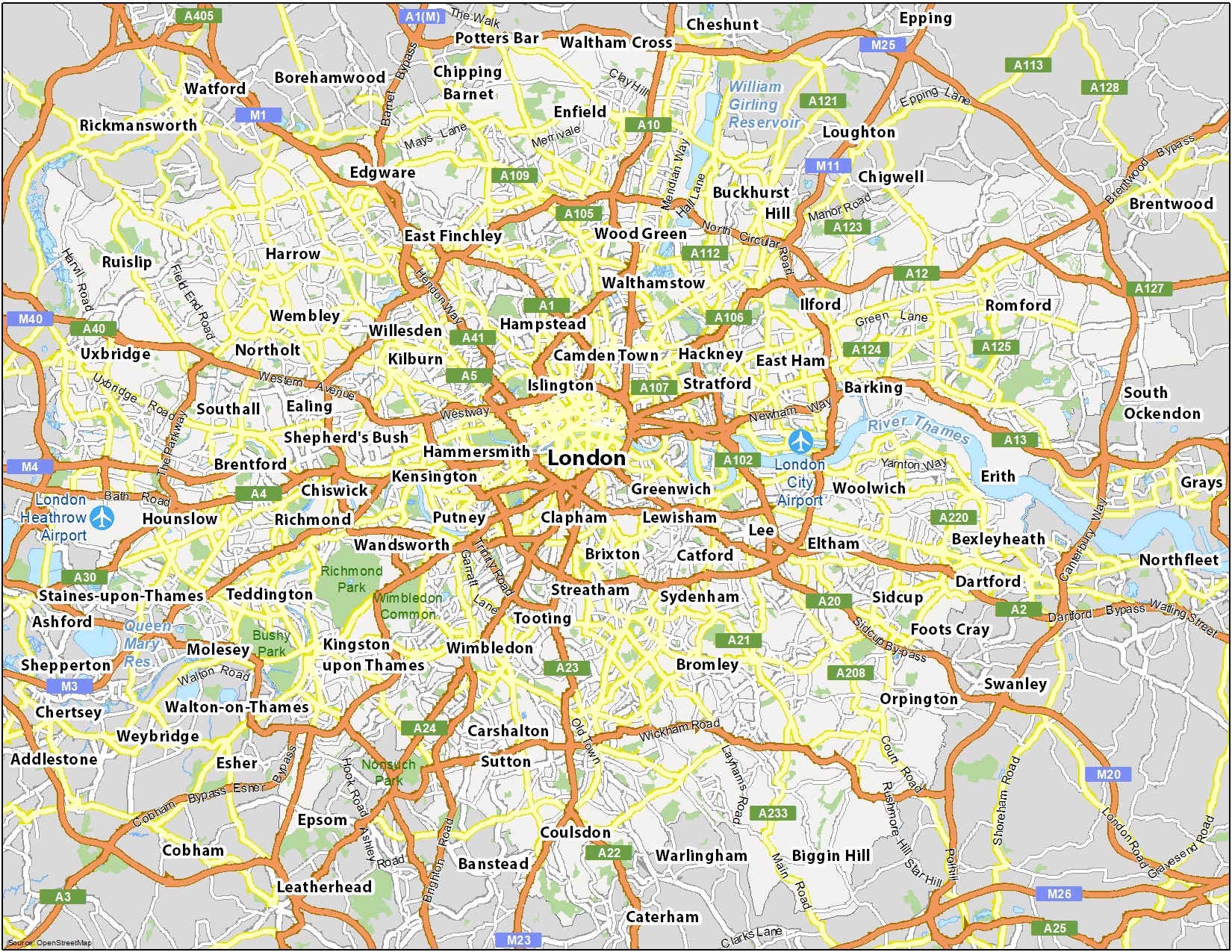 London Map Free Word Template