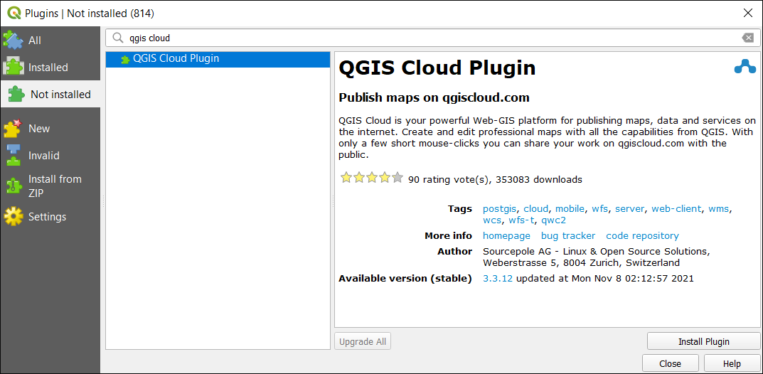 QGIS Cloud Plugin