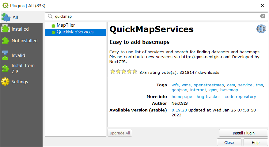 QuickMapServices Plugin