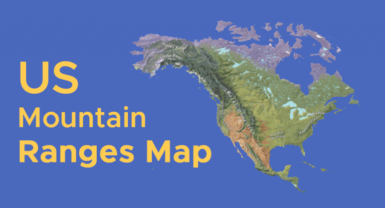 10 US Mountain Ranges Map