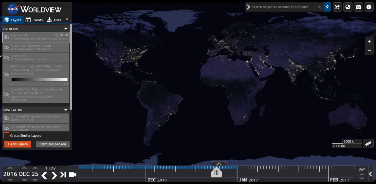 nasa world night map