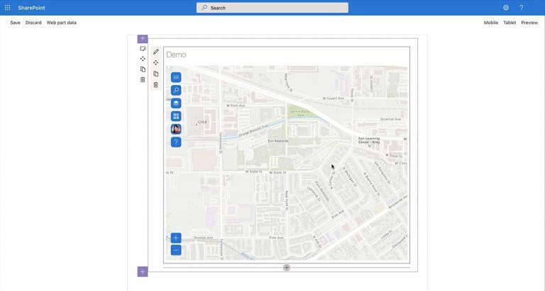 ArcGIS For Sharepoint Interface