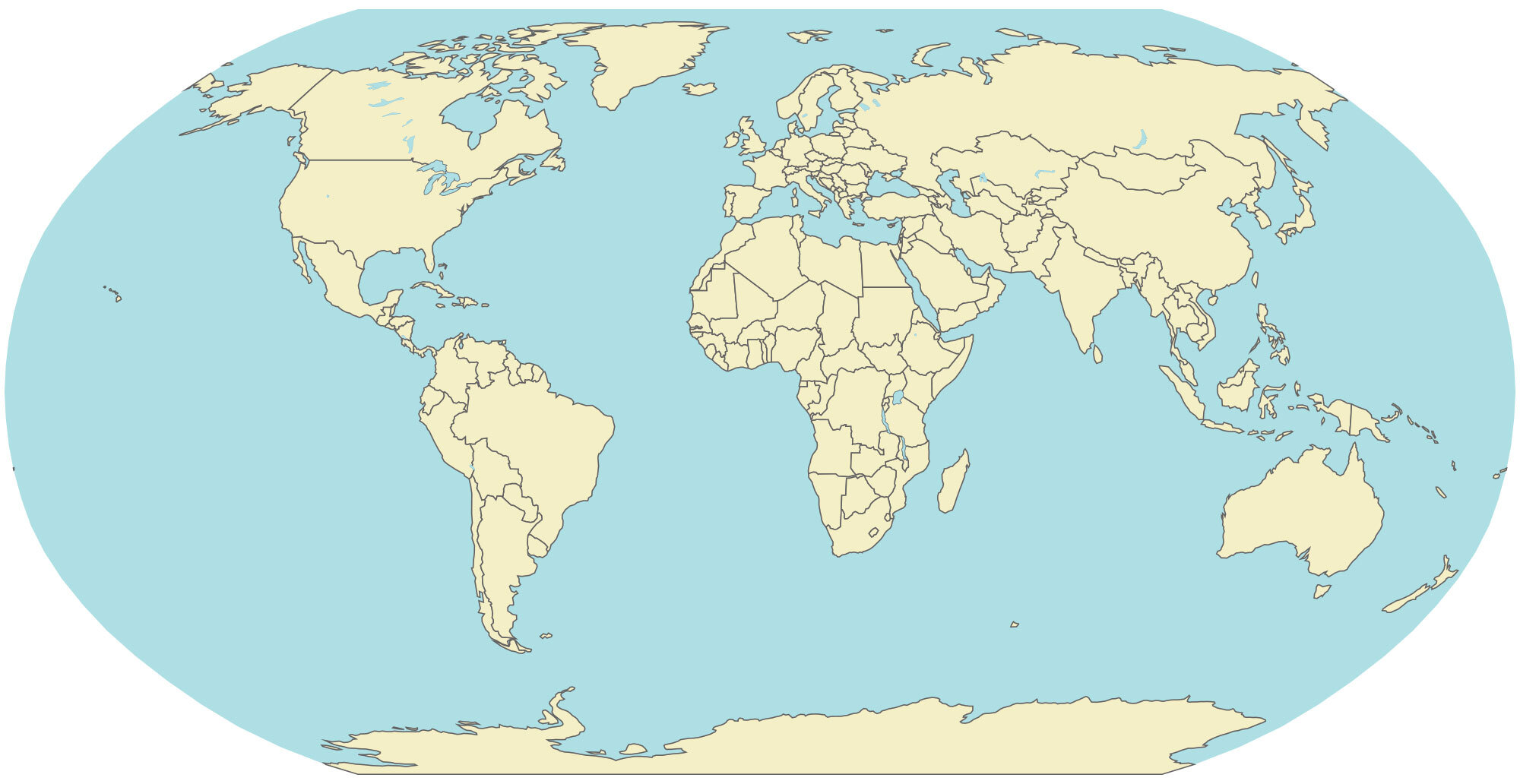 Printable Map Of World Without Labels