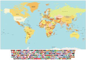 World Map Flags