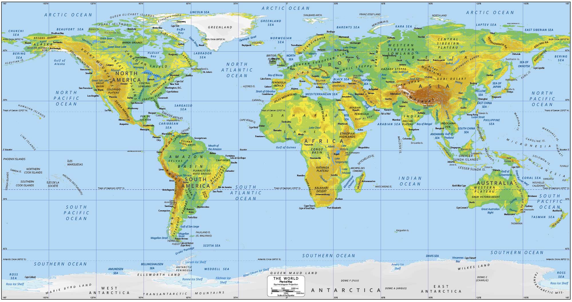 World Physical Map