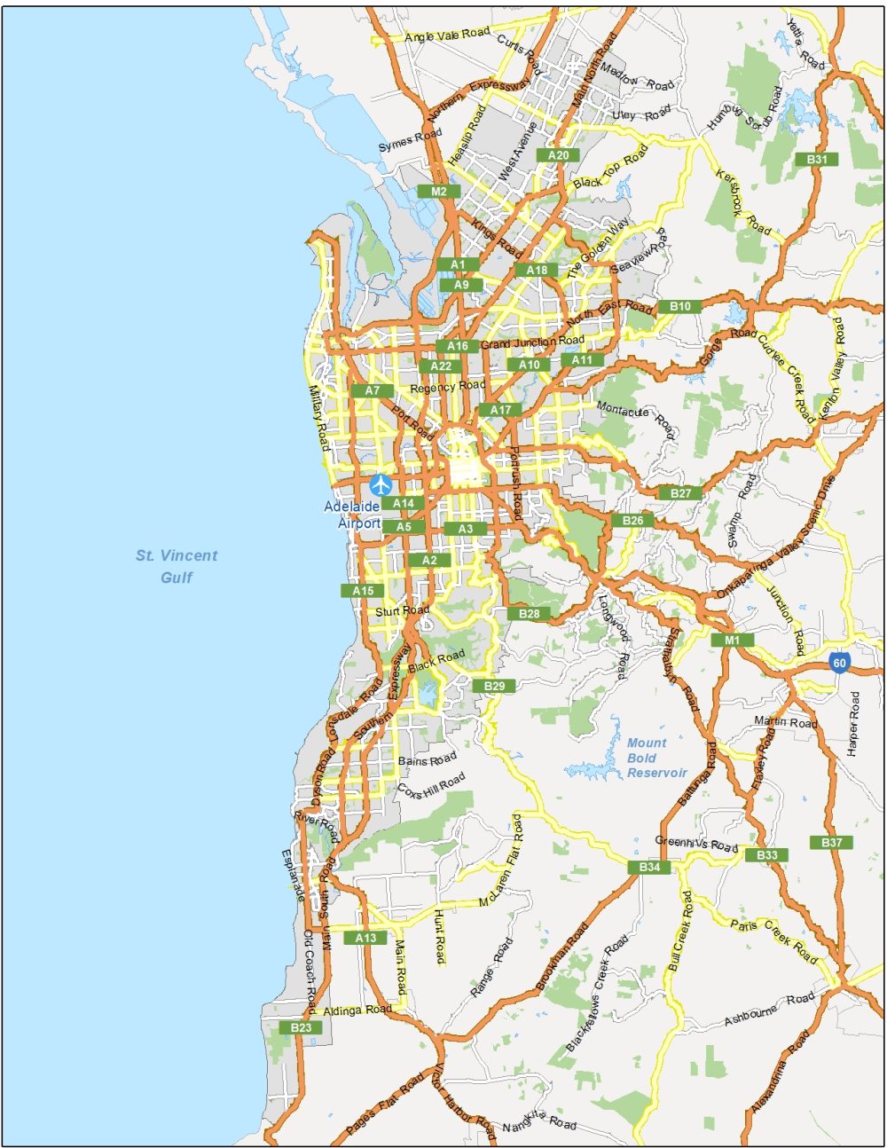 Adelaide Road Map