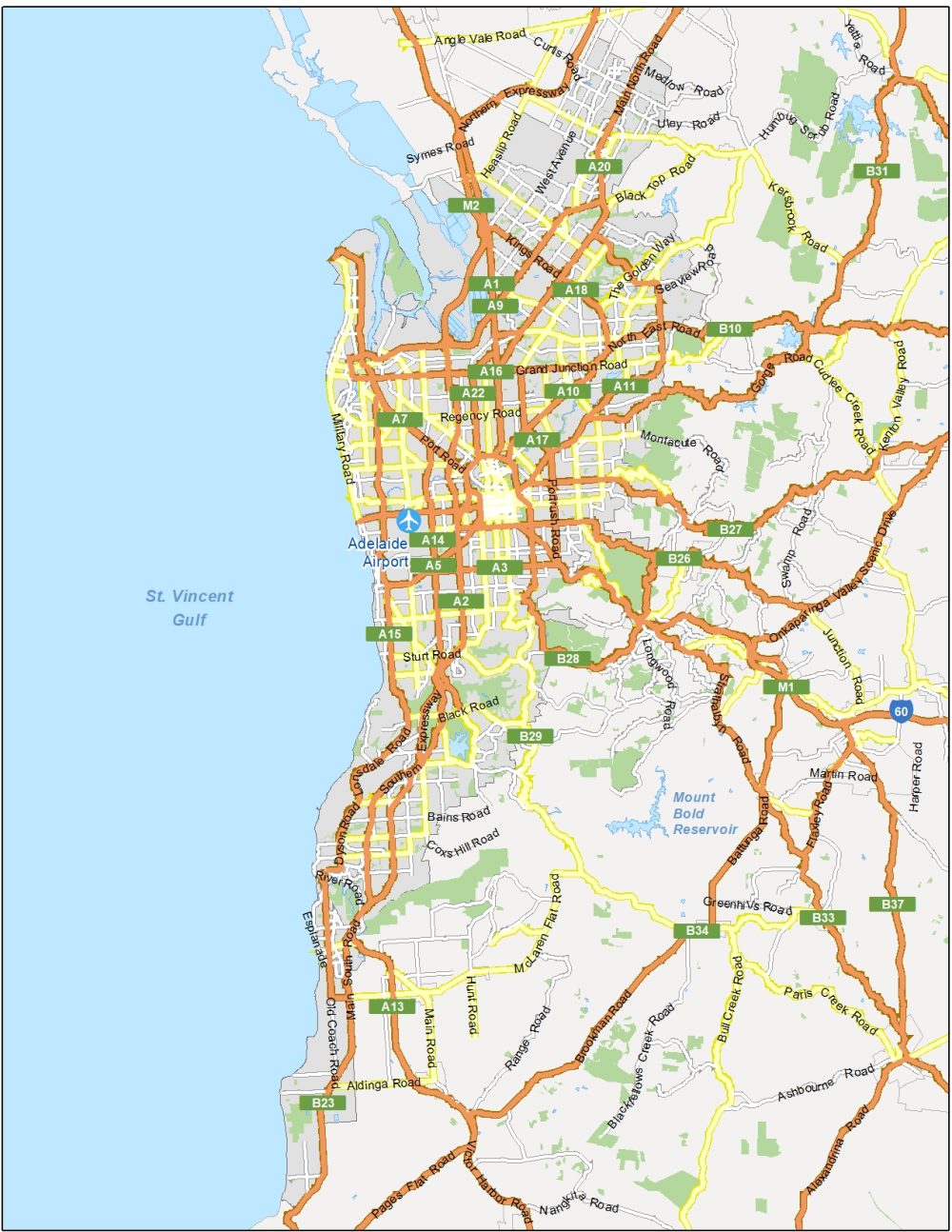 Map Of Adelaide Australia GIS Geography
