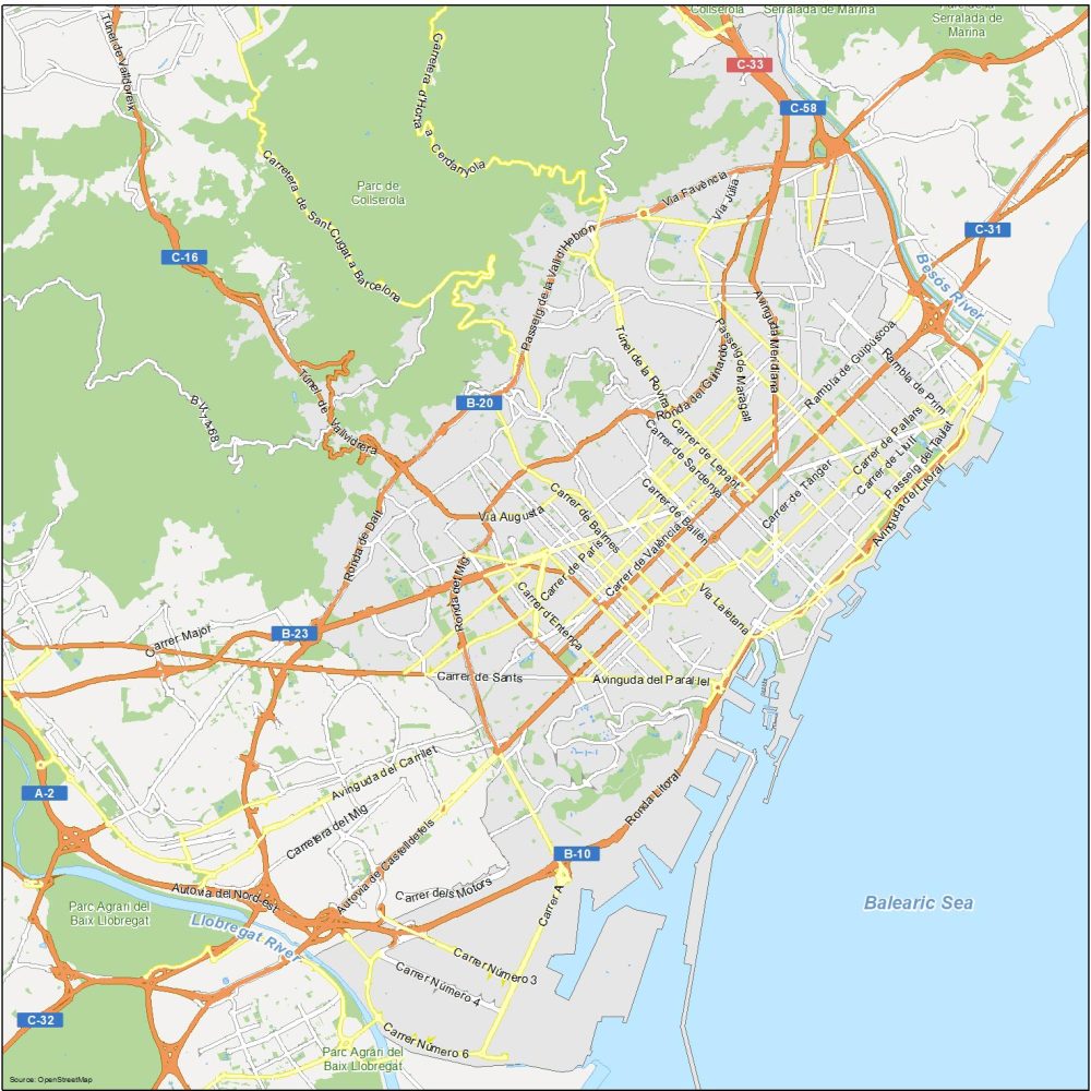 Barcelona Road Map