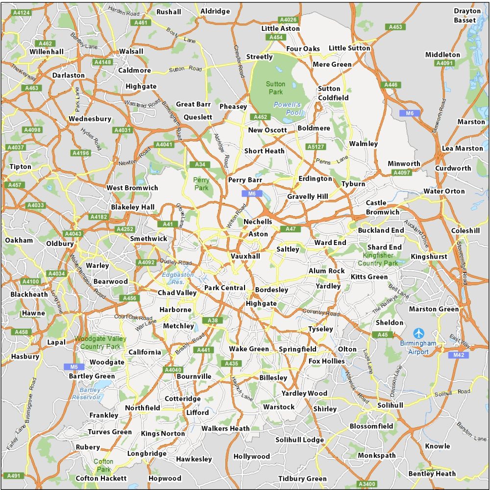 Birmingham Map England