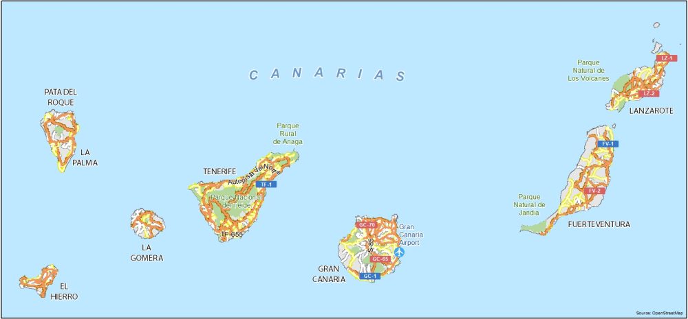 Canary Islands Road Map