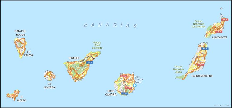 Canary Islands Road Map 768x357 