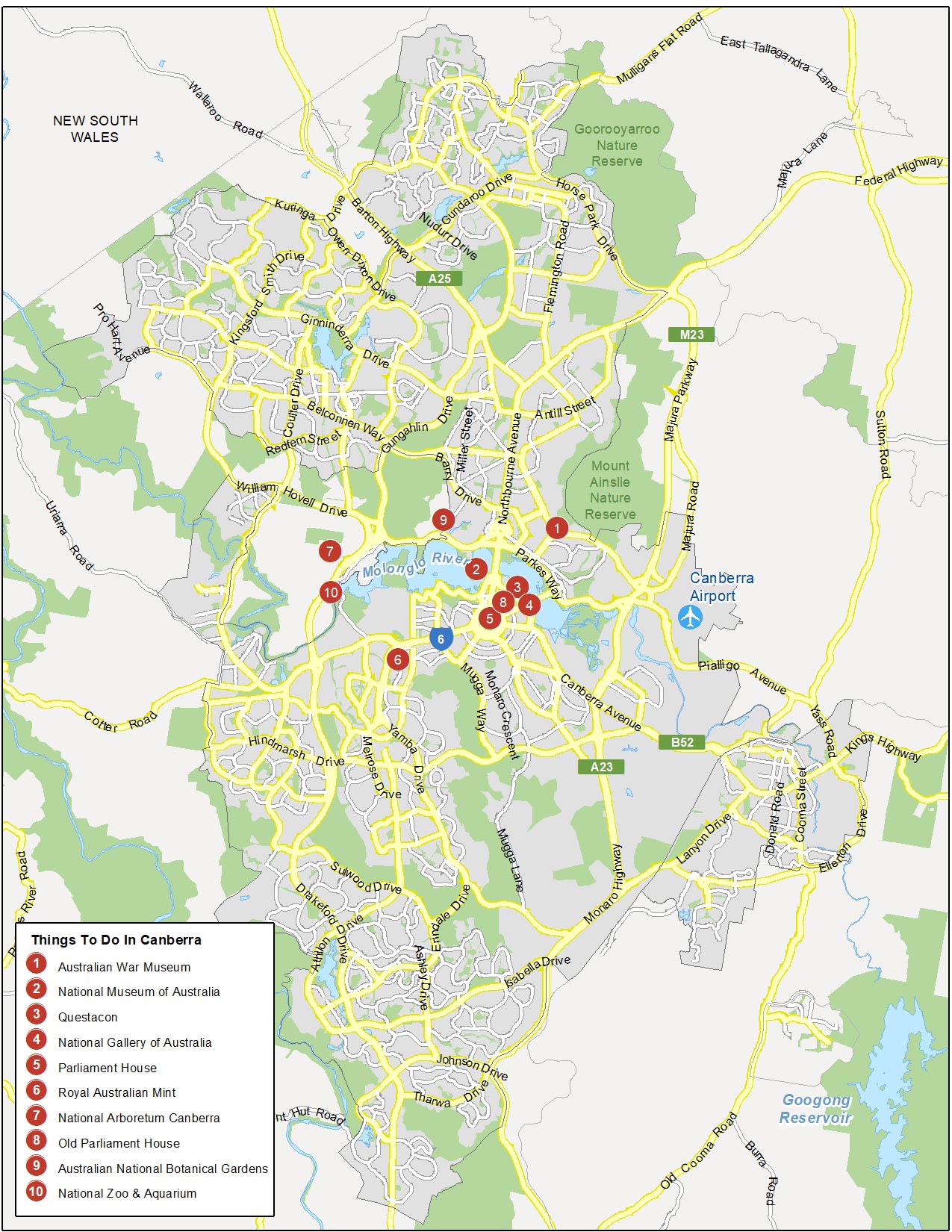 Canberra Map Australia GIS Geography