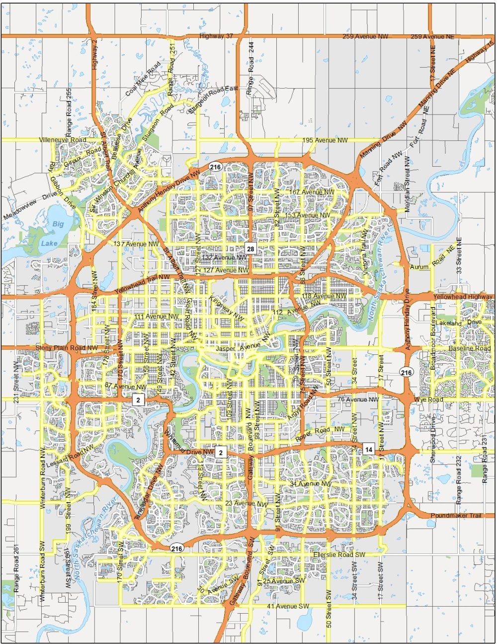 Map Of Edmonton Alberta GIS Geography   Edmonton Road Map 1000x1294 