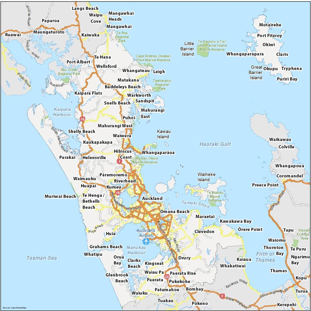 Greater Auckland Map