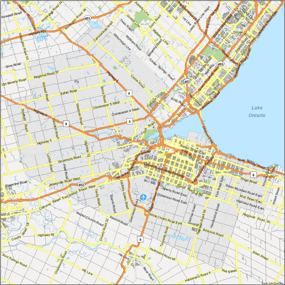 Hamilton Road Map